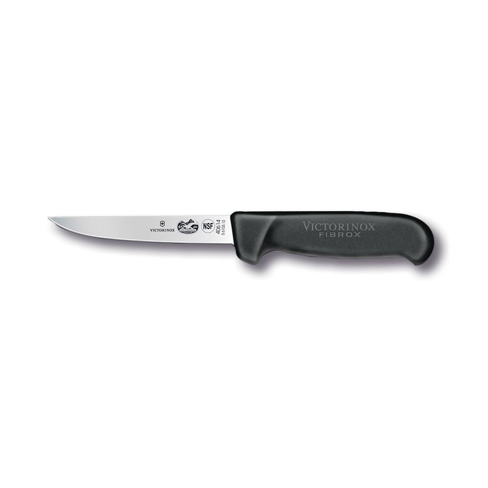 Victorinox - Swiss Army 5.6103.12 Stiff Boning Knife w/ 5" Blade, Black Fibrox® Pro Handle