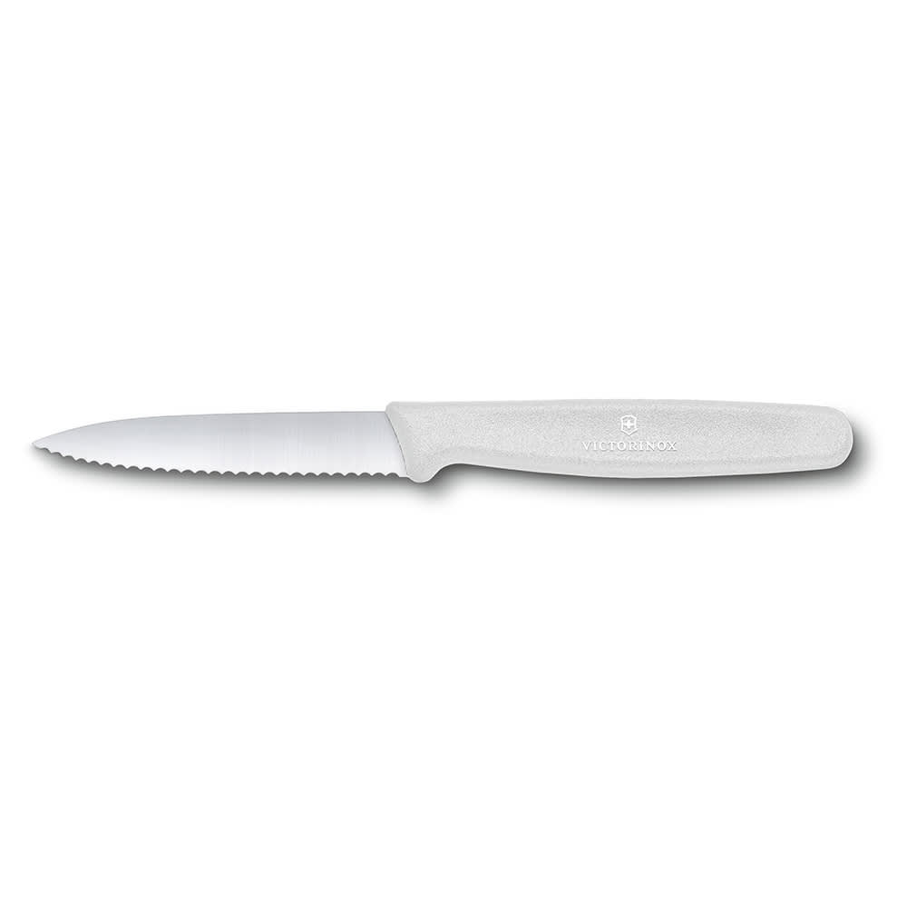 037-42602 Wavy Paring Knife w/ 3 1/4" Blade, White Nylon Handle