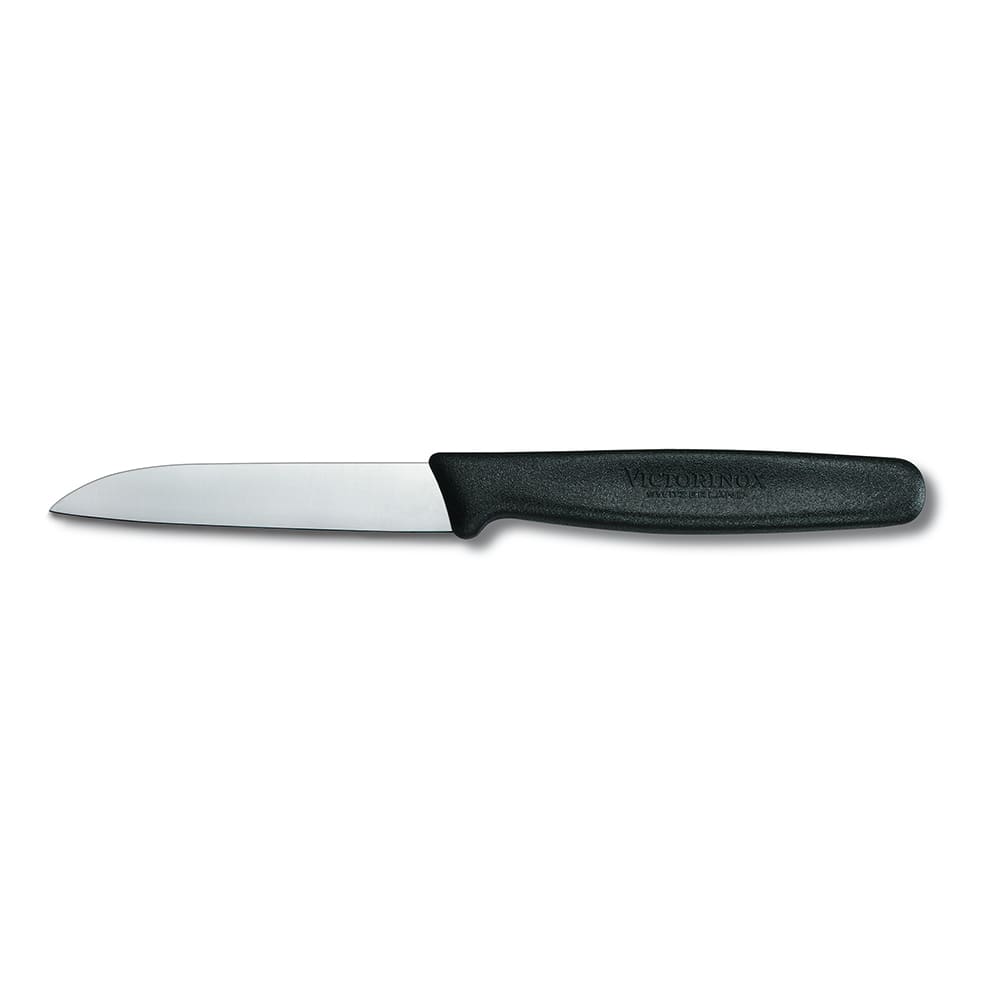 037-40806 Sheep's Foot Paring Knife w/ 3 1/4" Blade, Black Polypropylene Handle
