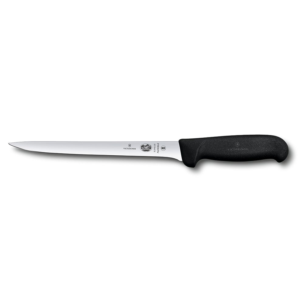Victorinox - Swiss Army 5.3763.20-X5 Flexible Boning Knife w/ 8" Blade, Black Fibrox® Nylon Handle