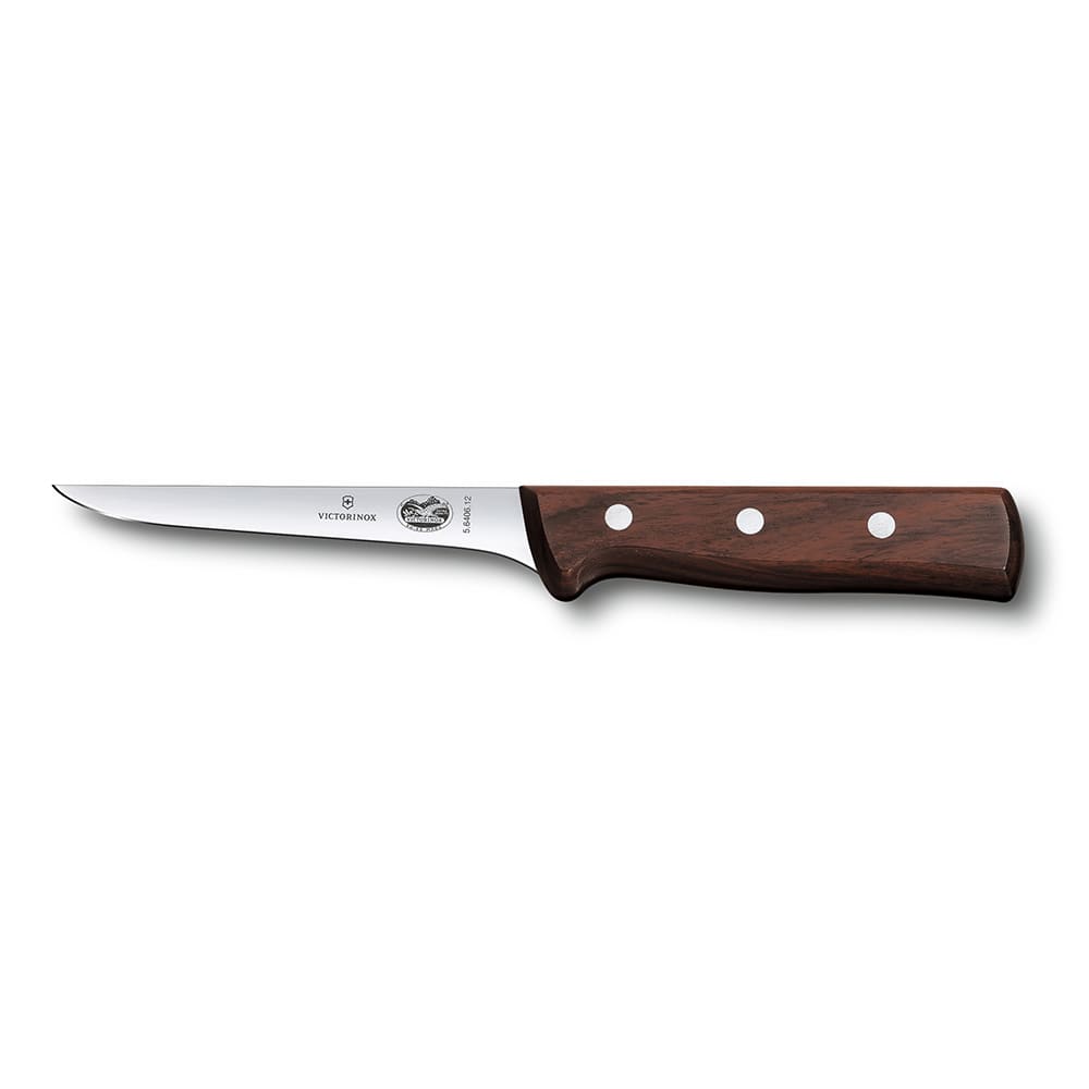 Victorinox - Swiss Army 5.6406.12 Stiff Boning Knife w/ 5" Blade, Rosewood Handle