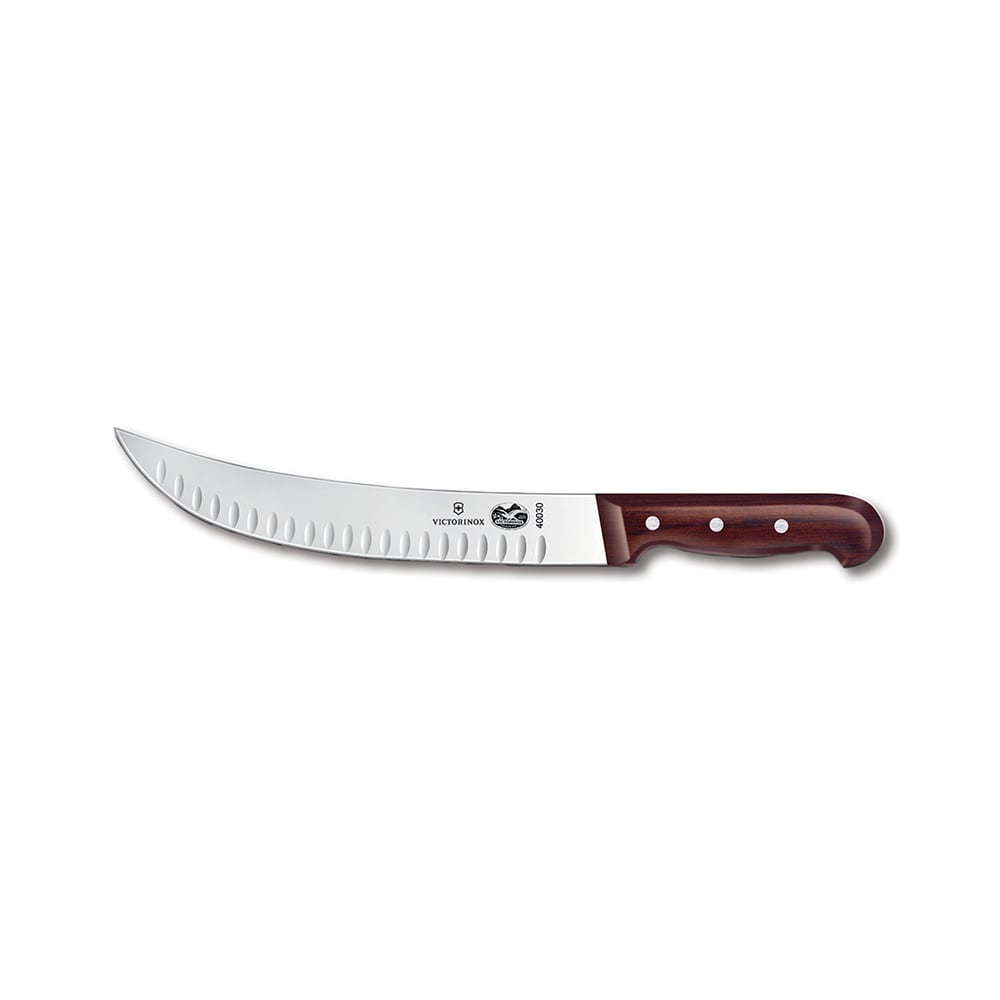037-40030 Granton Edge Cimeter Knife w/ 10" Blade, Rosewood Handle