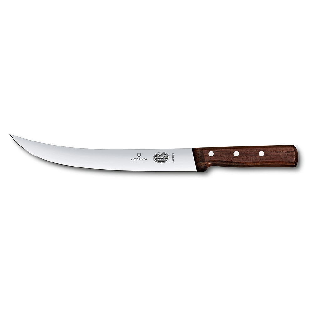 037-40130 Curved Breaking Knife w/ 10" Blade, Rosewood Handle