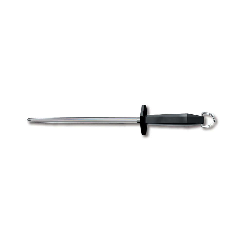 037-40580 10" Round Sharpening Steel w/ Loose Ring, Plastic Handle