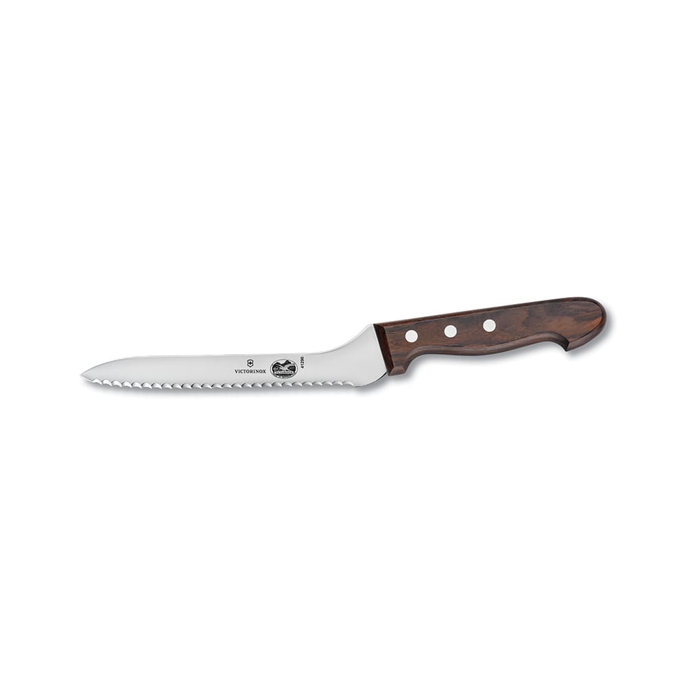 037-41290 Bread Knife w/ 7 1/2" Offset Blade, Wood Handle