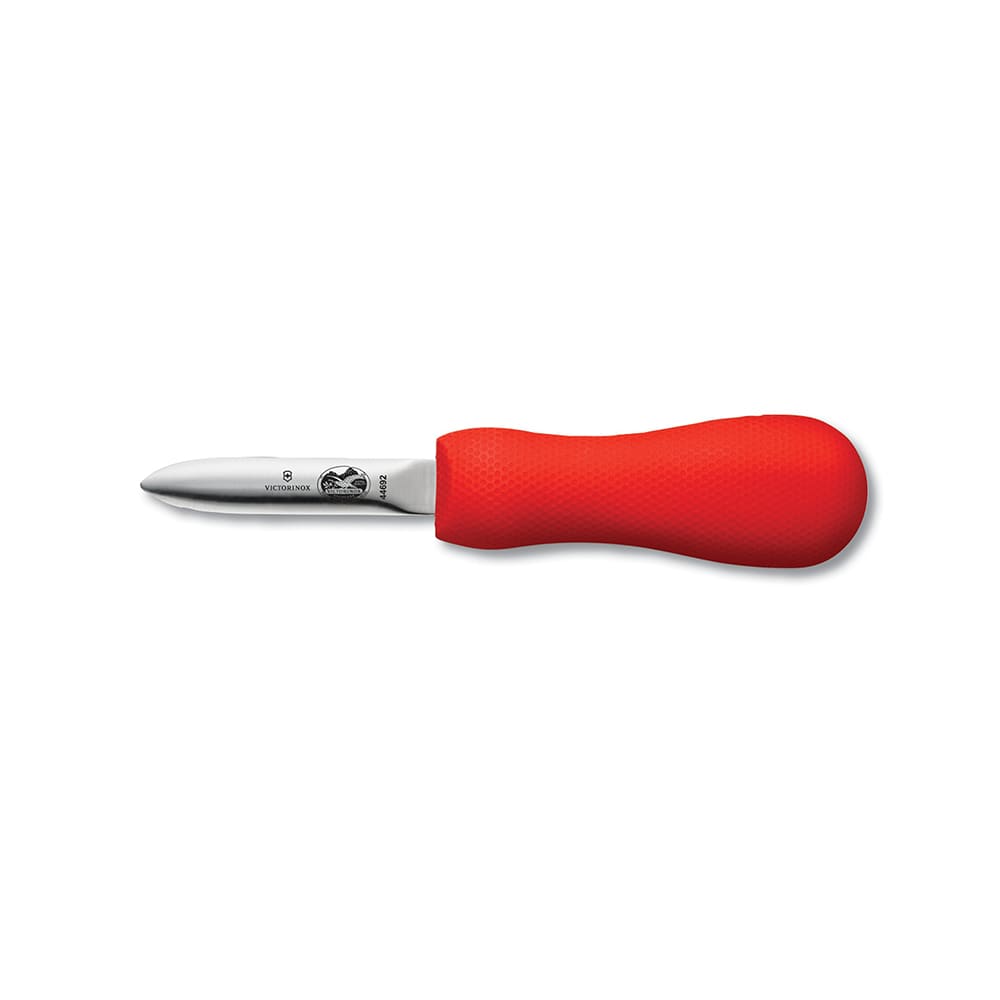 Victorinox - Swiss Army 7.6399.2 Providence Style Oyster Knife w/ 2 3/4" Blade, Red Supergrip Handle
