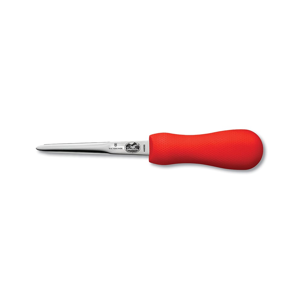 Victorinox - Swiss Army 7.6399.6 Boston Style Oyster Knife w/ 4" Blade, Red Supergrip Handle