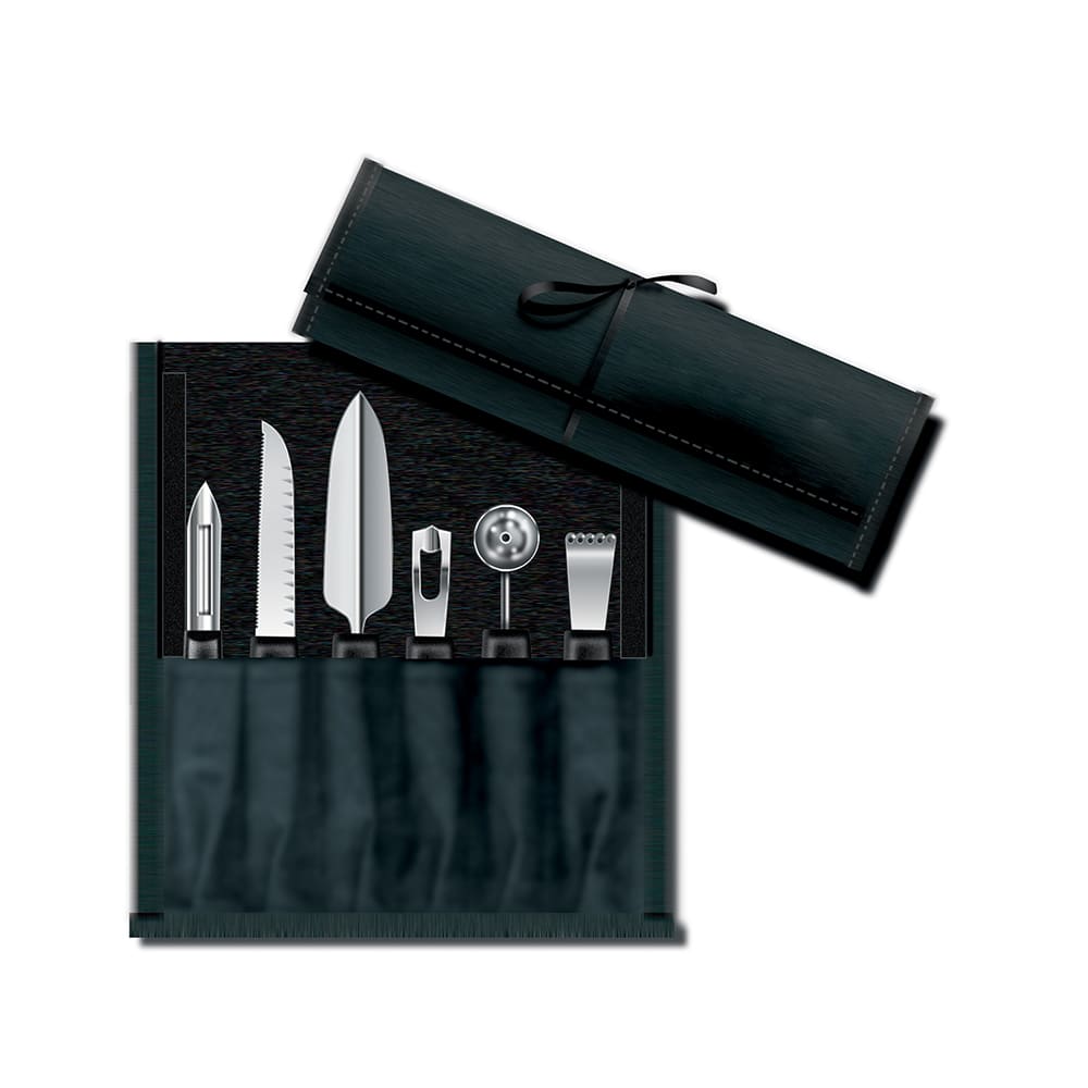 Victorinox - Swiss Army 7.6153-X1 6 Piece Garnishing Kit w/ Black Polypropylene Handles