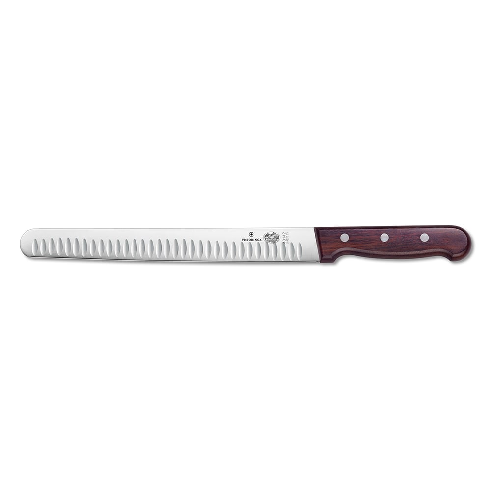 037-40142 Granton Edge Slicer Knife w/ 10" Blade, Rosewood Handle