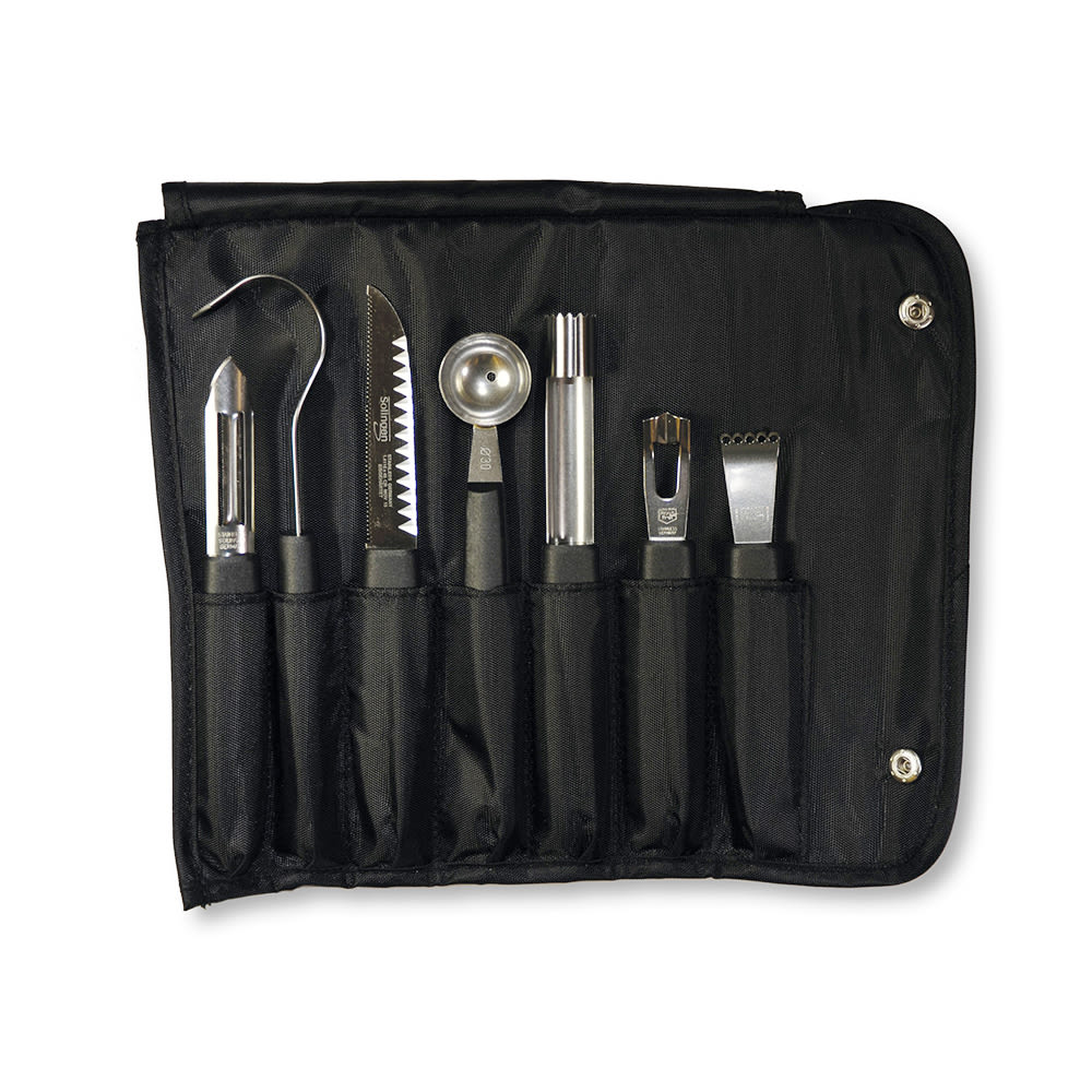 037-48997 8 Piece Garnishing Kit w/ Black Nylon Handle