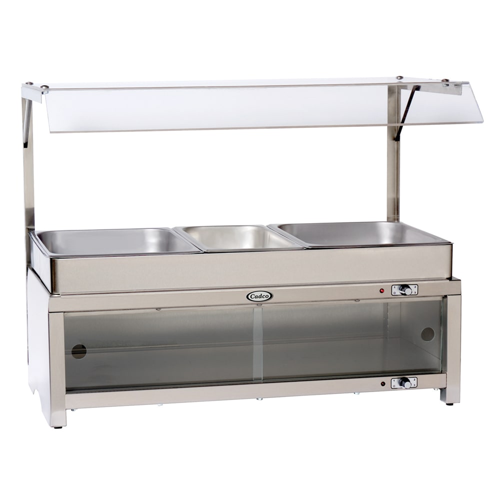 516-CMLBCSG Warming Cabinet w/ Sneeze Guard & Buffet Server Top