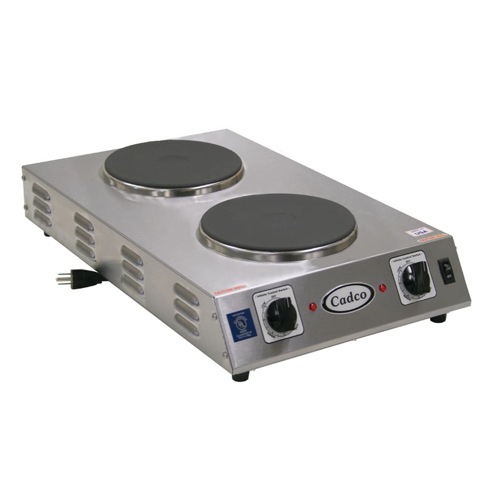 516-CDR2CFB 13 1/2" Electric Hotplate w/ (2) Burners & Infinite Controls, 120v