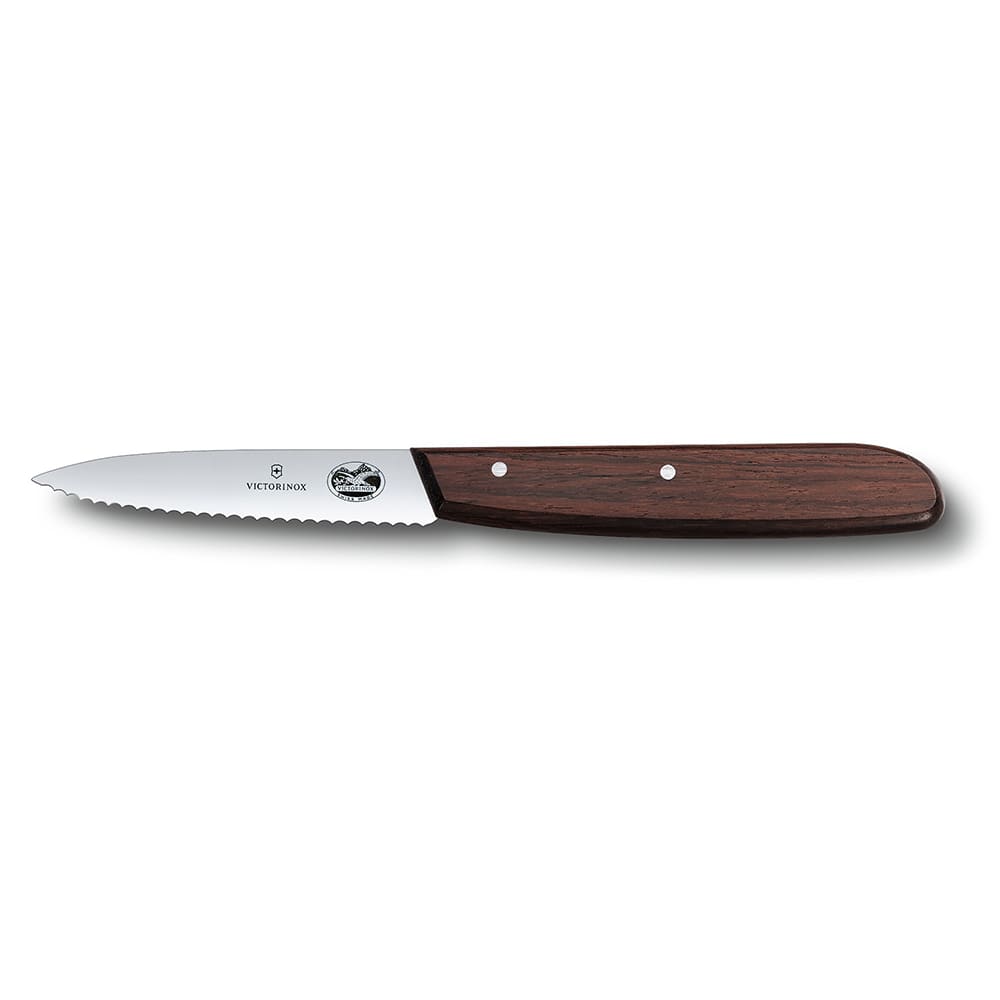 Victorinox - Swiss Army 5.3030-X1 Wavy Paring Knife w/ 3 1/4" Blade, Rosewood Handle