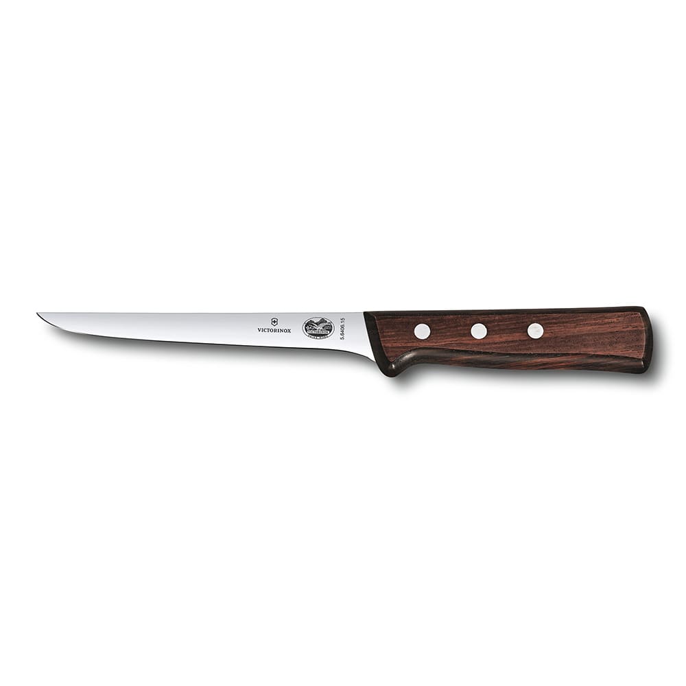 Victorinox - Swiss Army 5.6406.15-X1 Stiff Boning Knife w/ 6" Blade, Rosewood Handle