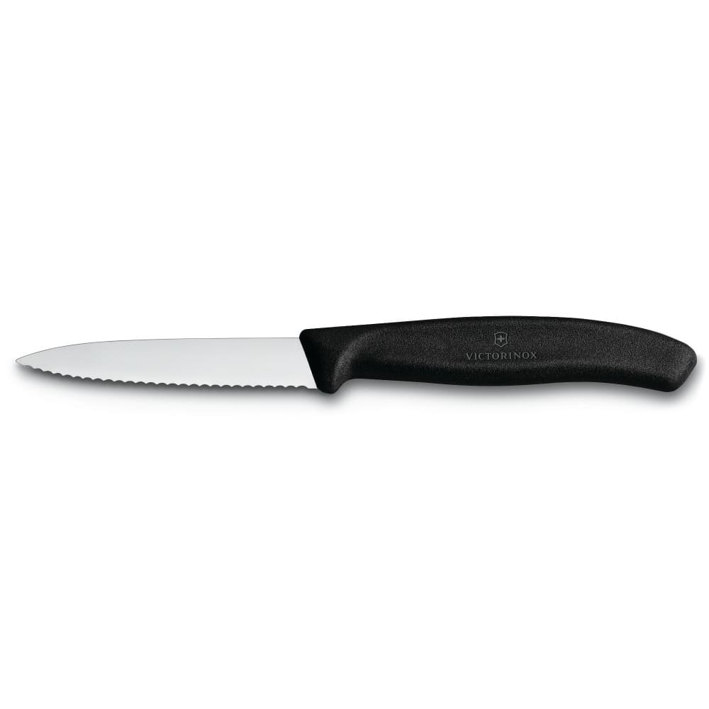 037-47509 Wavy Paring Knife w/ 3 1/4" Blade, Black Polypropylene Handle