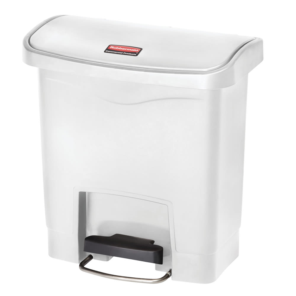 007-1883554 4 gal Rectangle Plastic Step Trash Can, 14 13/16"L x 9 2/32" W x 15 11/16&q...
