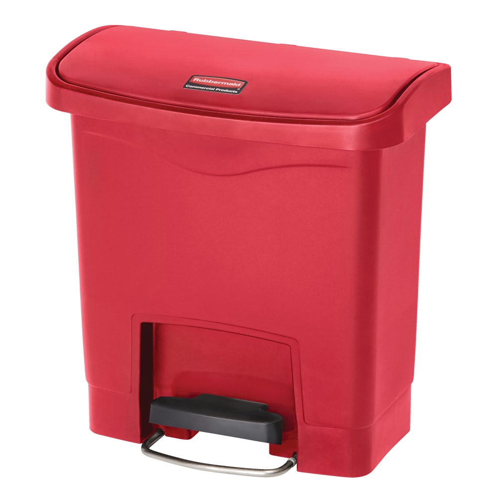 007-1883563 4 gal Rectangle Plastic Step Trash Can, 14 13/16"L x 9 2/32" W x 15 11/16&q...