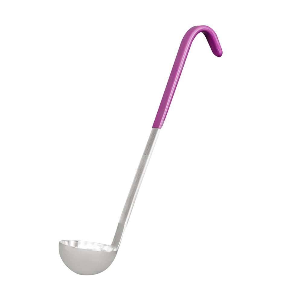 175-4980280 2 oz Jacob's Pride® Collection Ladle - Stainless Steel, Purple Kool-Touch® Handl...