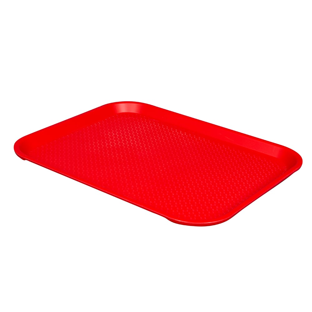 175-86120 Plastic Fast Food Tray - 18"L x 14"W, Red