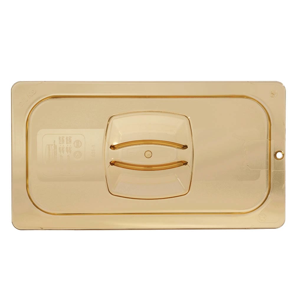 007-221P23 Hot Food Pan Cover - 1/3 Size, Amber
