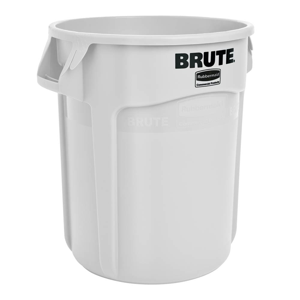 007-2610W 10 gallon Brute Trash Can - Plastic, Round