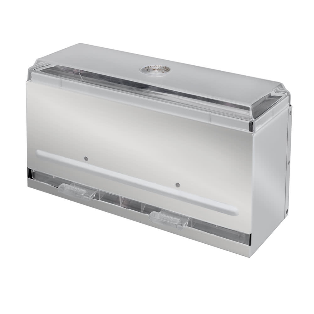 175-382028 Single Sided Straw Dispenser - 250 Capacity, Silver