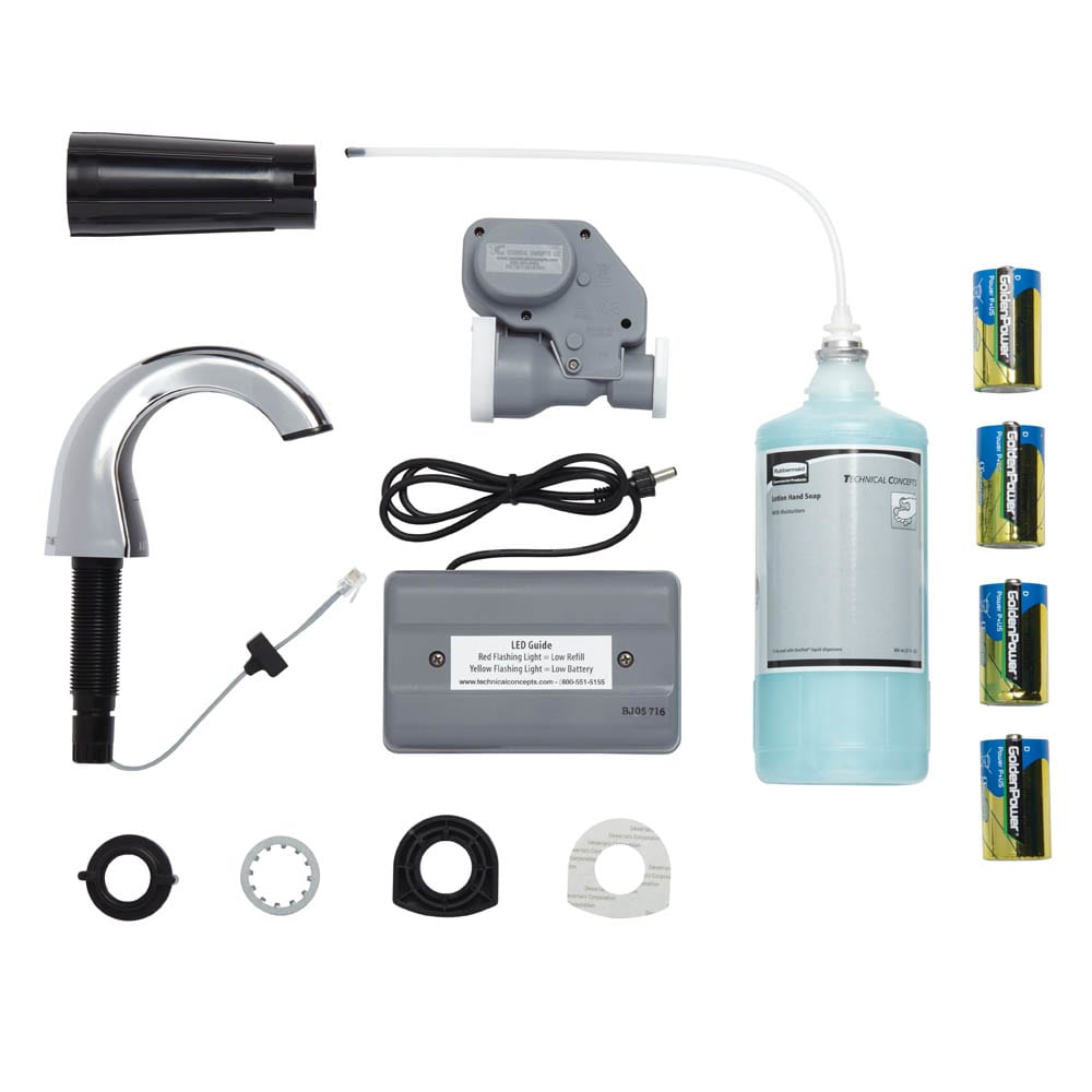 007-500394 800 ml One Shot Soap Starter Kit - Chrome/Black