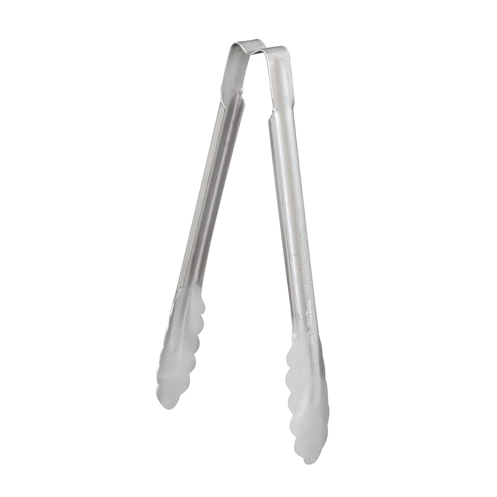 175-4780910 9 1/2"L Stainless Steel Utility Tongs