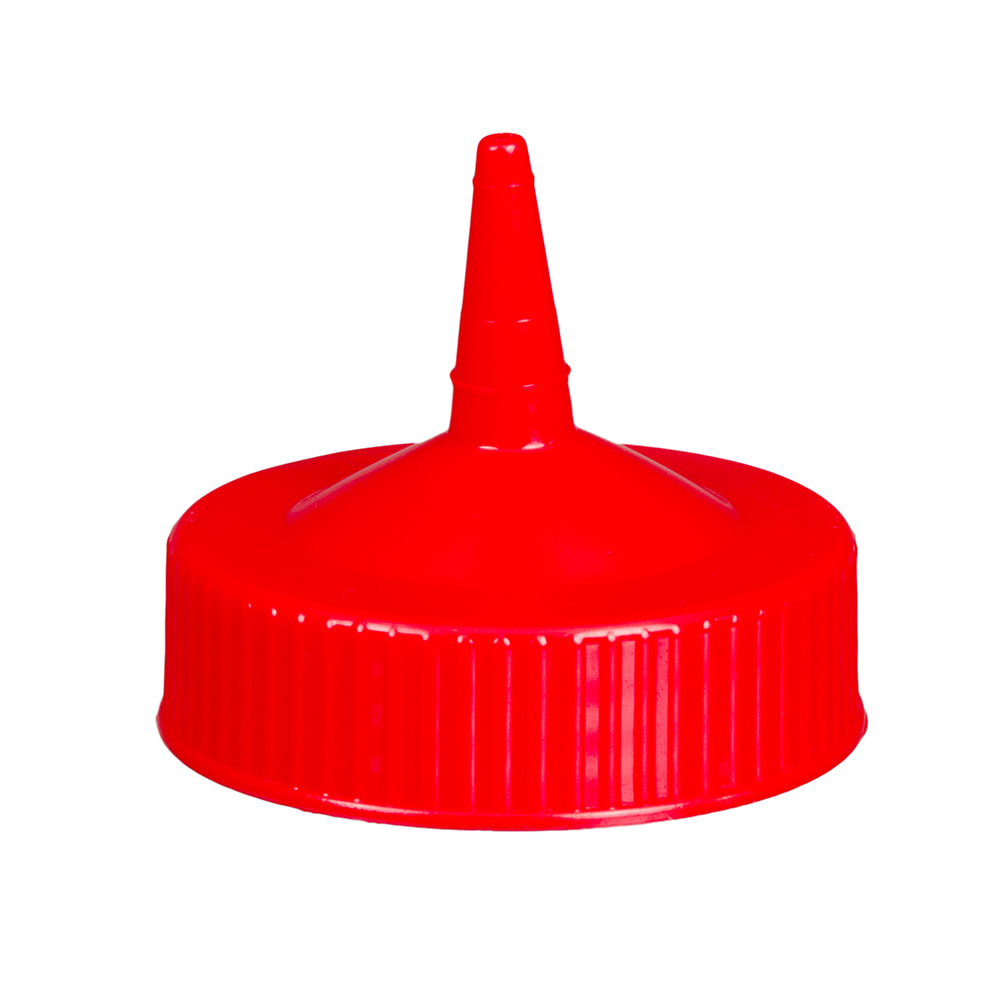 175-491302 Wide Mouth Squeeze Bottle Cap - Fits 16 32 oz Red