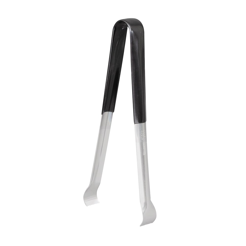 175-47322 12"L Stainless Pom Tongs, Black