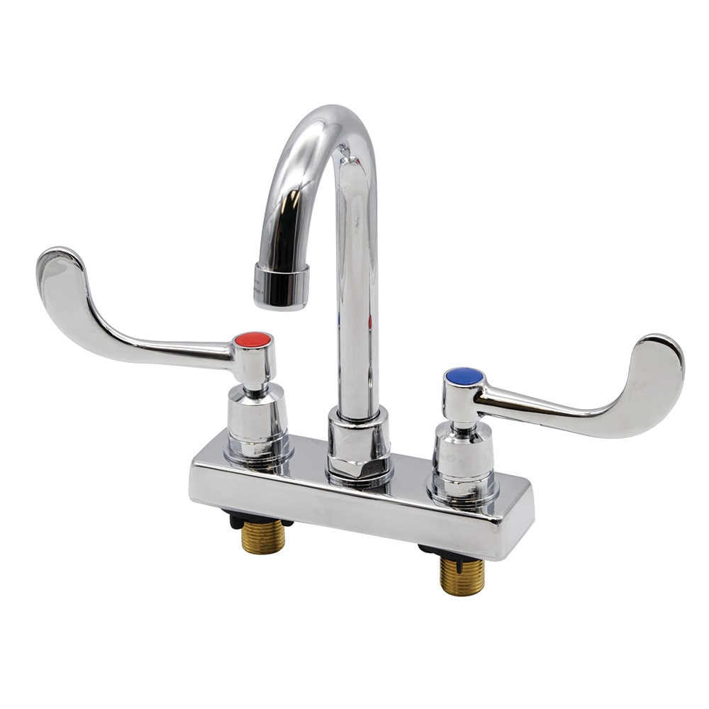 009-K56 Deck Mount Faucet - 3 1/2" Gooseneck Spout, 4" Centers, Lead Free
