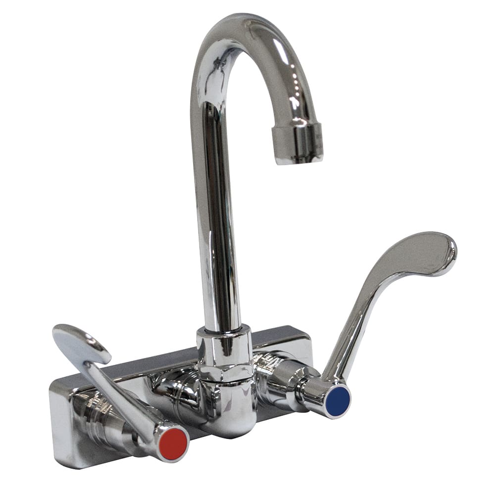 009-K316 Splash Mount Faucet - 3 1/2" Gooseneck Spout, 4" Centers, Lead Free