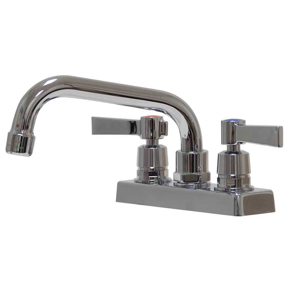 009-K51 Deck Mount Faucet - 6" Swing Spout, 4" Centers, Lead Free