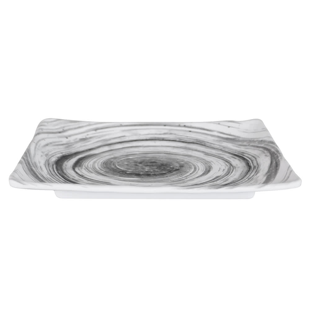 701-D1061RCBD Rectangular Melamine Dinner Plate - 10" x 6 3/4", Black
