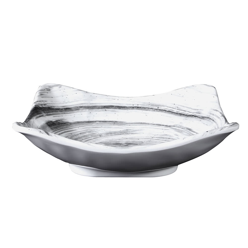 701-D712SQBD 22 oz Square Melamine Bowl, Black