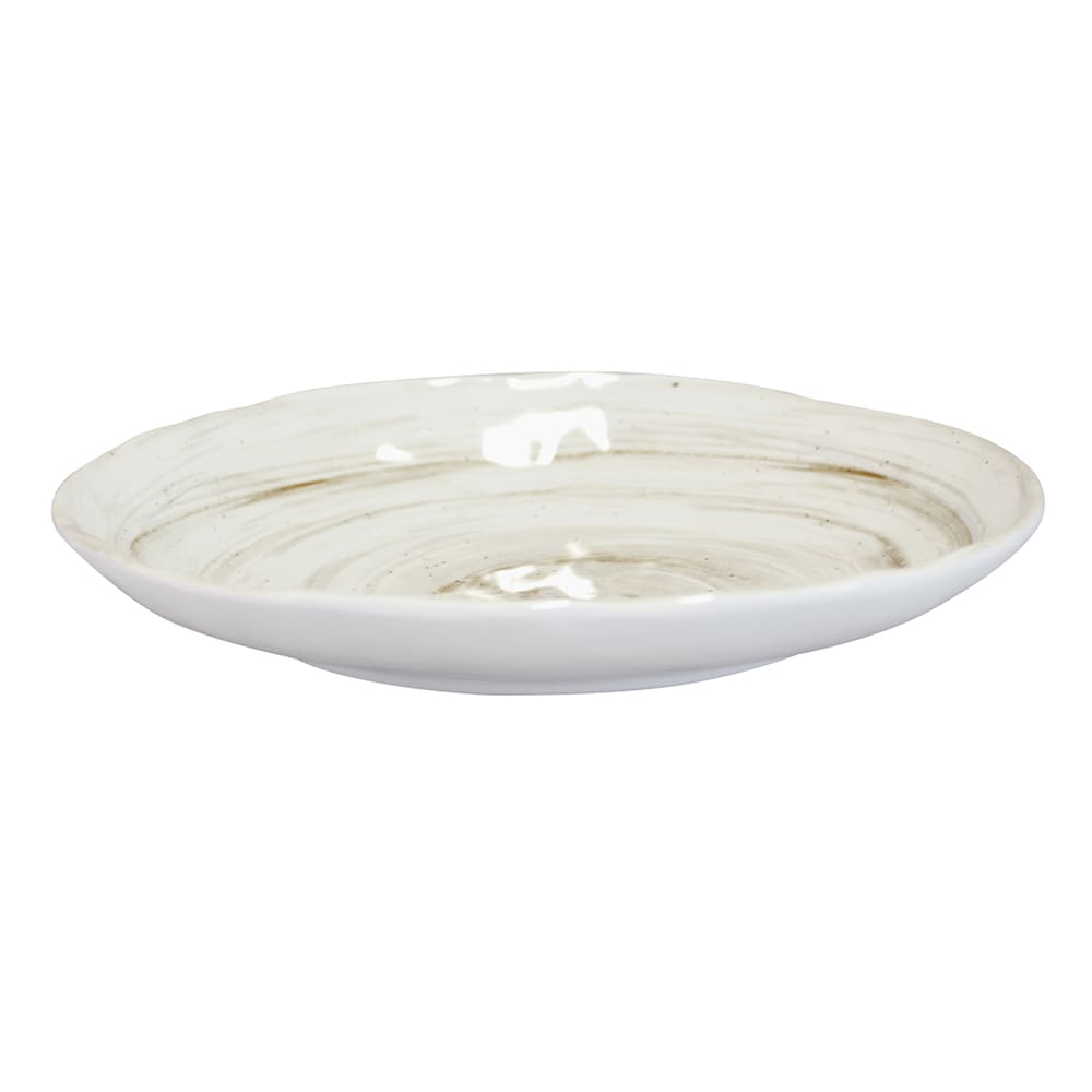 701-D861OVTD 8 3/4" x 6 1/2" Oval Melamine Salad Plate - Taupe