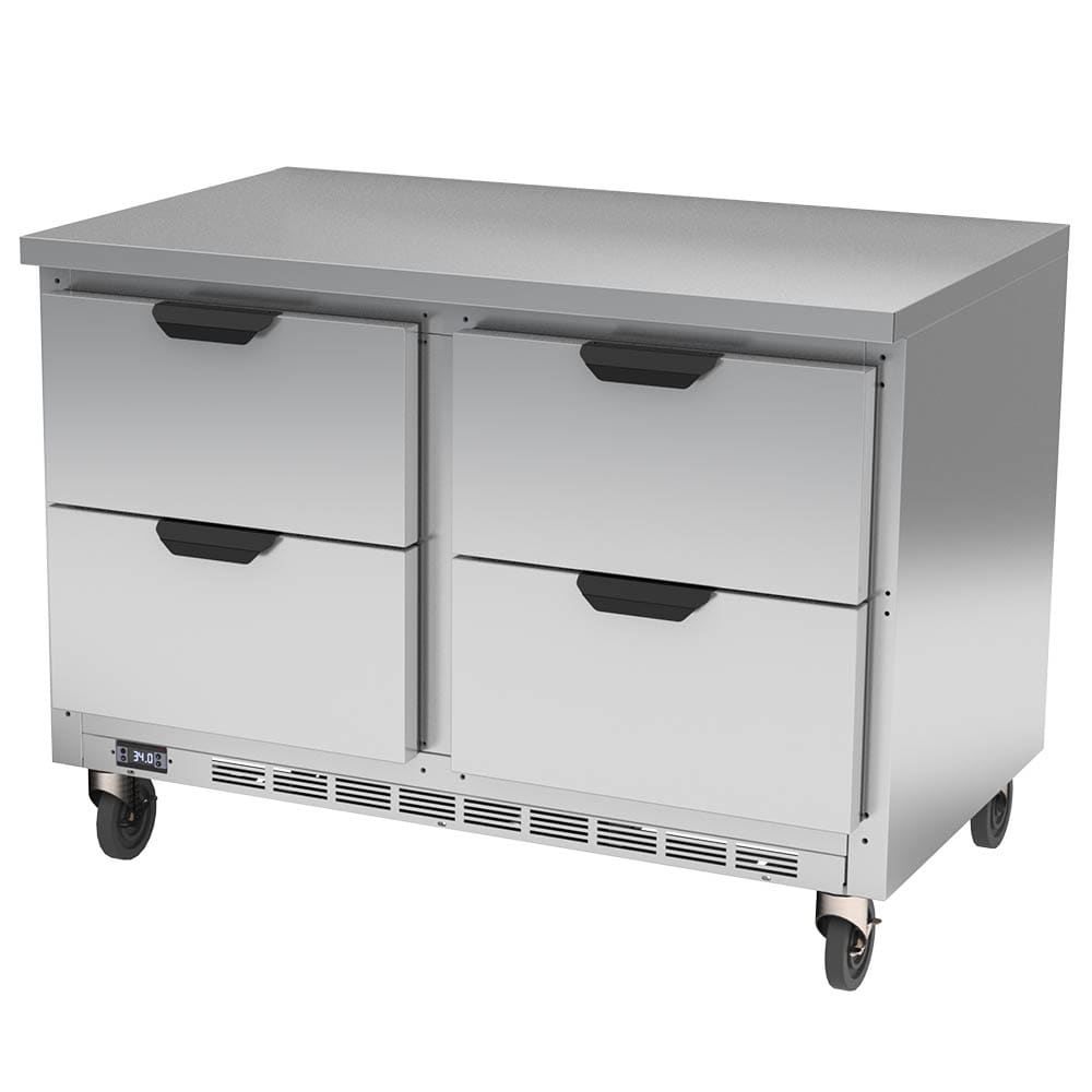 118-WTRD48AHC4FLT 48" Worktop Refrigerator w/ (2) Section, 115v