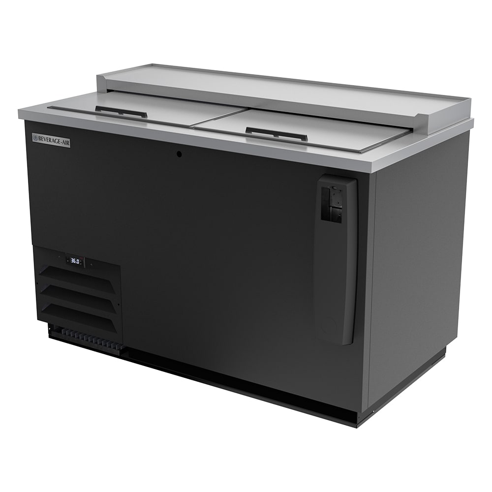118-DW49HCB 50" Forced Air Bottle Cooler - Holds (420) 12 oz Bottles, Bottle Opener, 115v