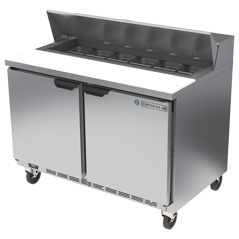 118-SPE48HC12 48" Hydrocarbon Series Sandwich/Salad Prep Table w/ Refrigerated Base, 115v