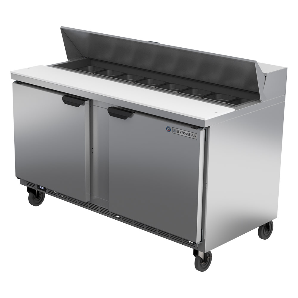 118-SPE60HC16 60" Hydrocarbon Series Sandwich/Salad Prep Table w/ Refrigerated Base, 115v