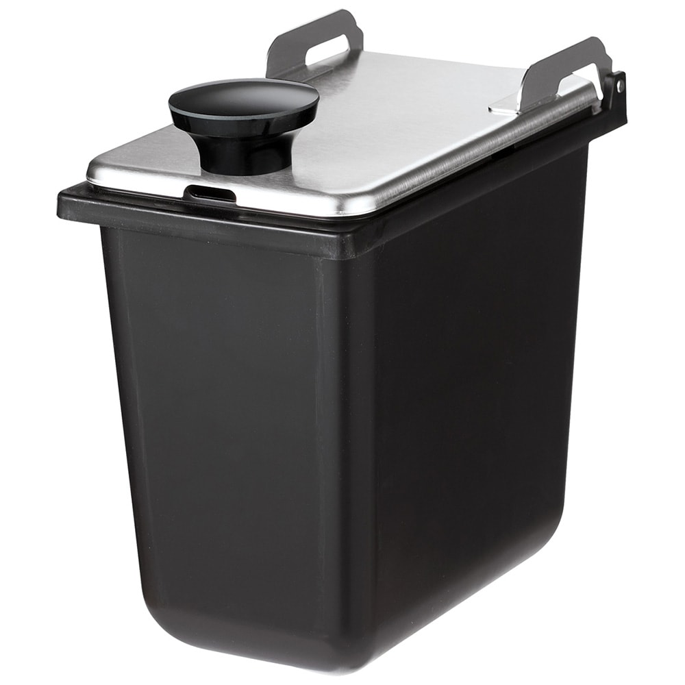 003-87229 Jar & Stainless Steel Hinged Lid, Use with Mini Rails, 1/9 Size, 6"Deep
