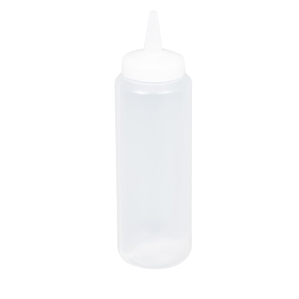 175-280813 8 oz Squeeze Dispenser - Clear Cap, Clear