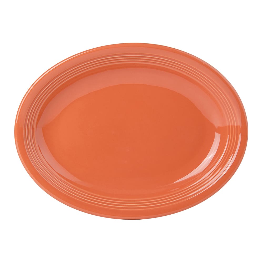 424-CPH1142 11 1/2" x 8 3/4" Oval Platter - China, Papaya
