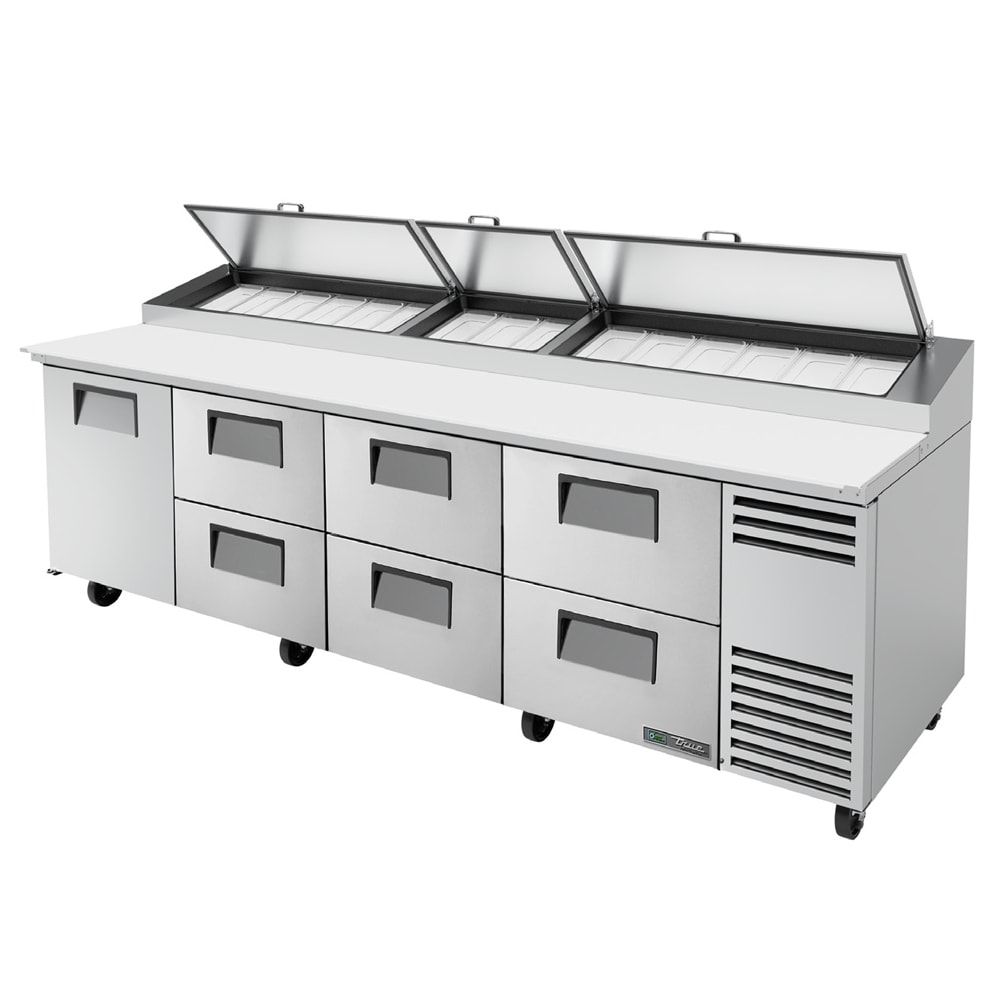 598-TPPAT119D6HCRGT 119" TPPAT Series Pizza Prep Table w/ Refrigerated Base, 115v