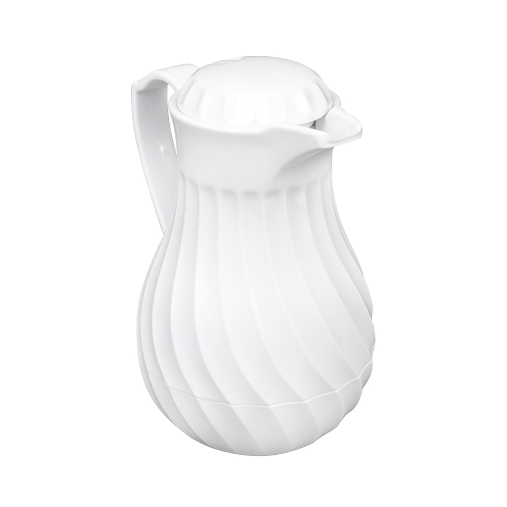 175-52162W 20 oz Beverage Server - 3 Color Tabs, Poly, White