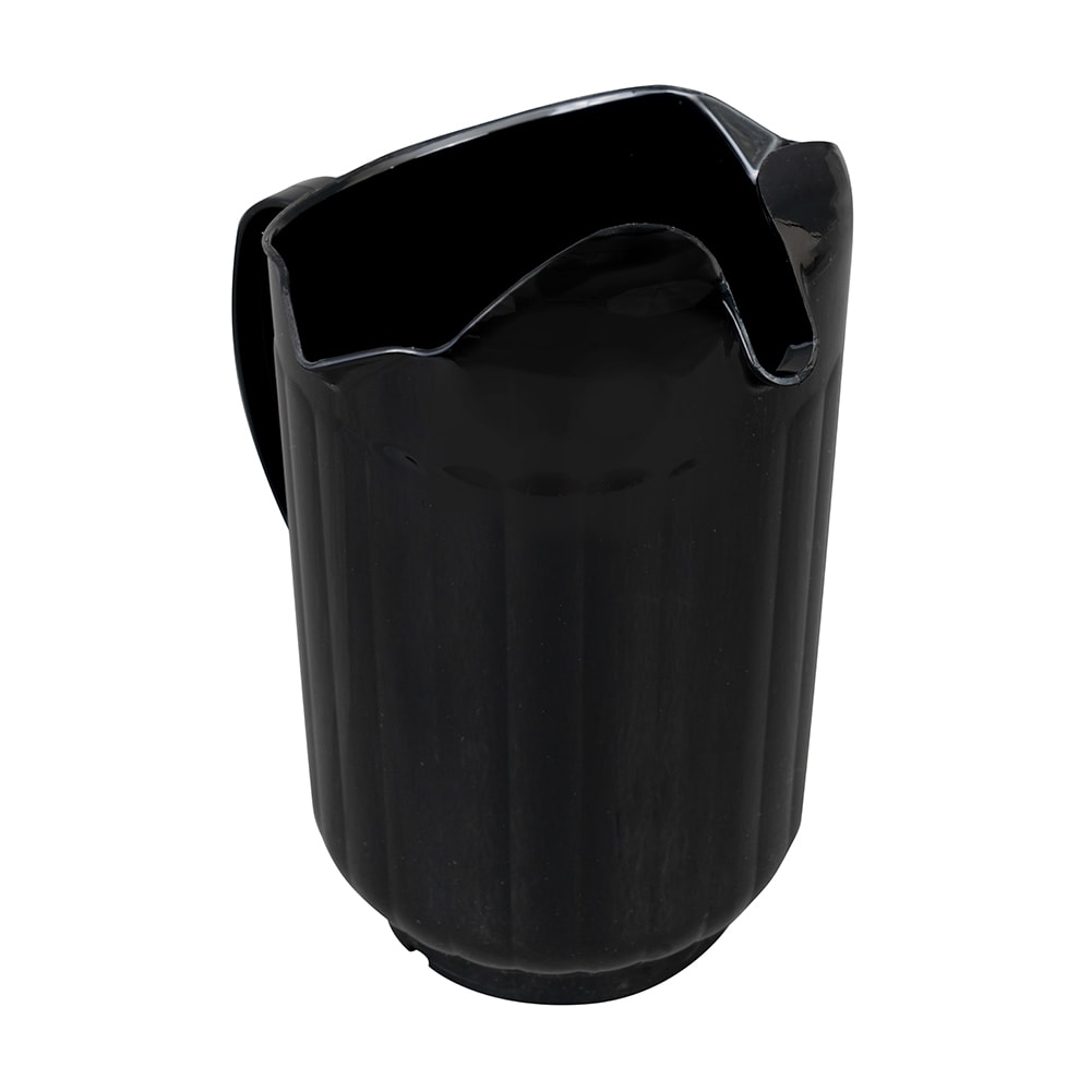 175-601006 60 oz Plastic Pitcher w/ (3) Lips, Black