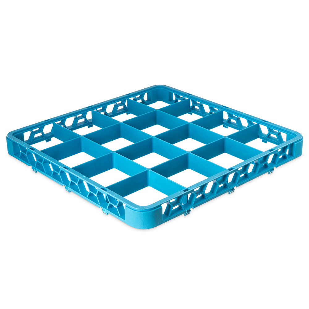 028-RE1614 Full Size Glass Rack Extender w/ (16) Compartments, Blue