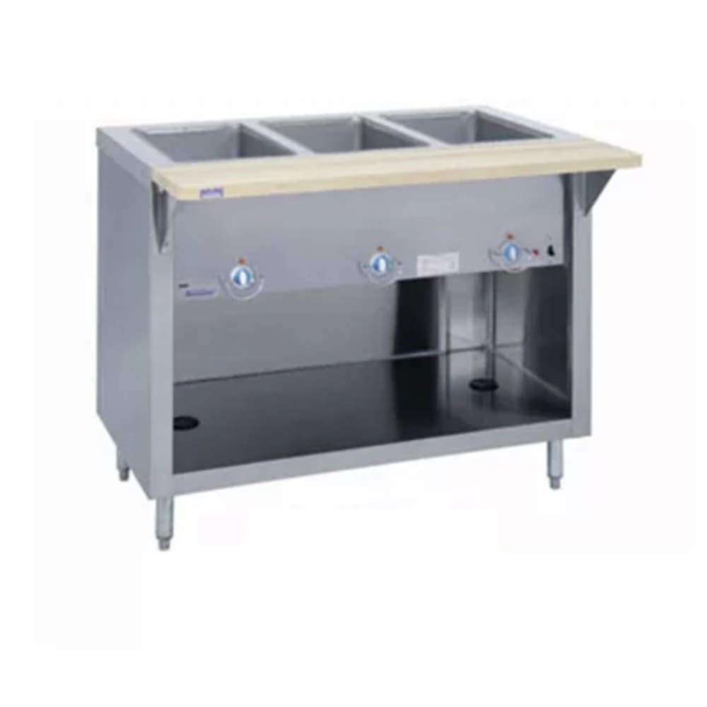 212-E2CBSS120 32" Hot Food Table w/ 2 Wells & Undershelf, 120v