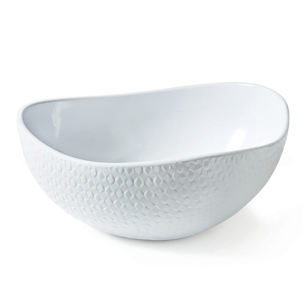 284-CS1198CNW 4 qt Triangular Melamine Bowl, White