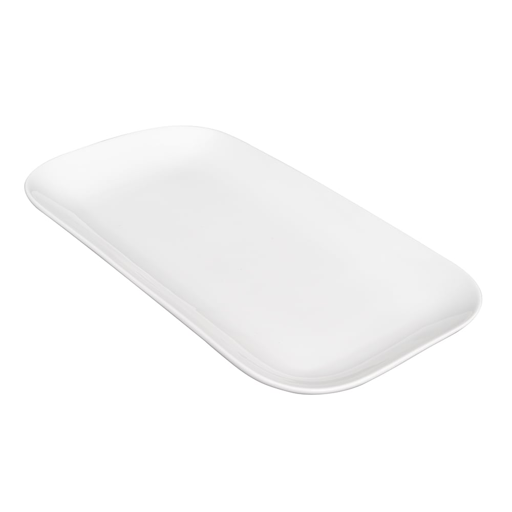 130-OXFC12 Rectangular Oxford Platter - 10" x 5 3/8", Porcelain, Bone White